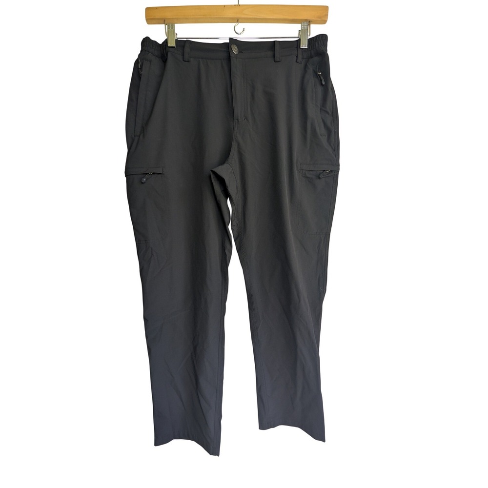 MIER Womens Stretch Nylon‎ Hiking Pants Size 14 Black Zip Cargo Pockets Gorpcore